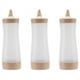 thumbnail image 1 of 3X Botella exprimible para bote de plástico para salsa, vinagre, aceite, ketchup, vinagrera, dispensador de condimentos, beige y transparente, 1 of 3