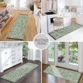 thumbnail image 6 of Yayeee Runner Rug for Bedroom 2'x6' Machine Washable Hallway Non Slip Mat, Retro Green Abstract, 6 of 8