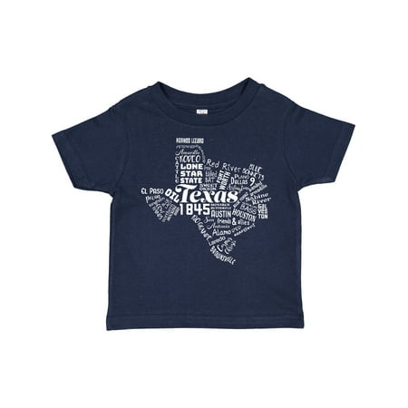 

Inktastic Texas Word Salad- State Outline Gift Toddler Boy or Toddler Girl T-Shirt