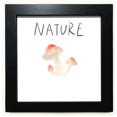 thumbnail image 1 of Mushroom island Painting Black Square Frame Picture Wall Tabletop, 1 of 3