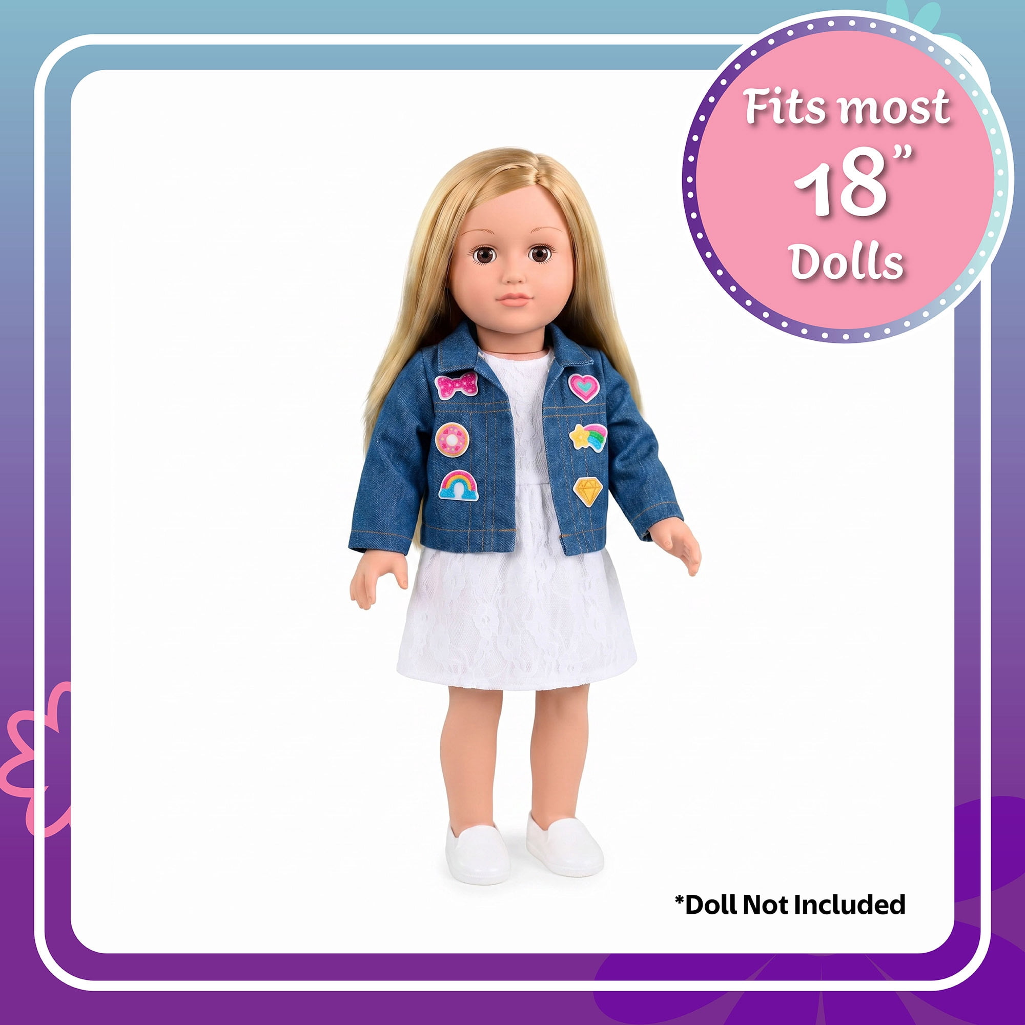 My Life As Denim Jacket Fashion Set for 18-inch Dolls, 12 Piece Collection