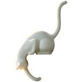 thumbnail image 2 of 3D Hanging Cat Figurine Ornament, Minimalist White Ceramic Curiosity Cat Statue, Edge Perched Animal Sculpture Decor for Shelf Cabinet Tabletop Home Living Room Art Decoration Ornament, 2 of 6
