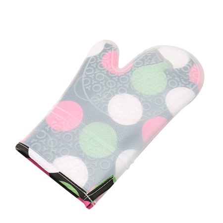 Patio Grill Designs Fancyleo Silicone Insulating Gloves, Superior Heat Resistant Oven Mitts for Barbecue, Grilling, Cooking, Frying, Baking with Anti-Slip Design Providing Hands and Forearm Protection ()