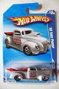 2010 Hot Wheels #146 HW Hot Rods 8/10 '40 FORD PICKUP Silver Variant w/Chrome5Sp 