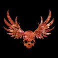 thumbnail image 1 of Inlay Sticker for Guitars & Bass - Winged Skull - Abalone Red,B-137WS-RD, 1 of 4
