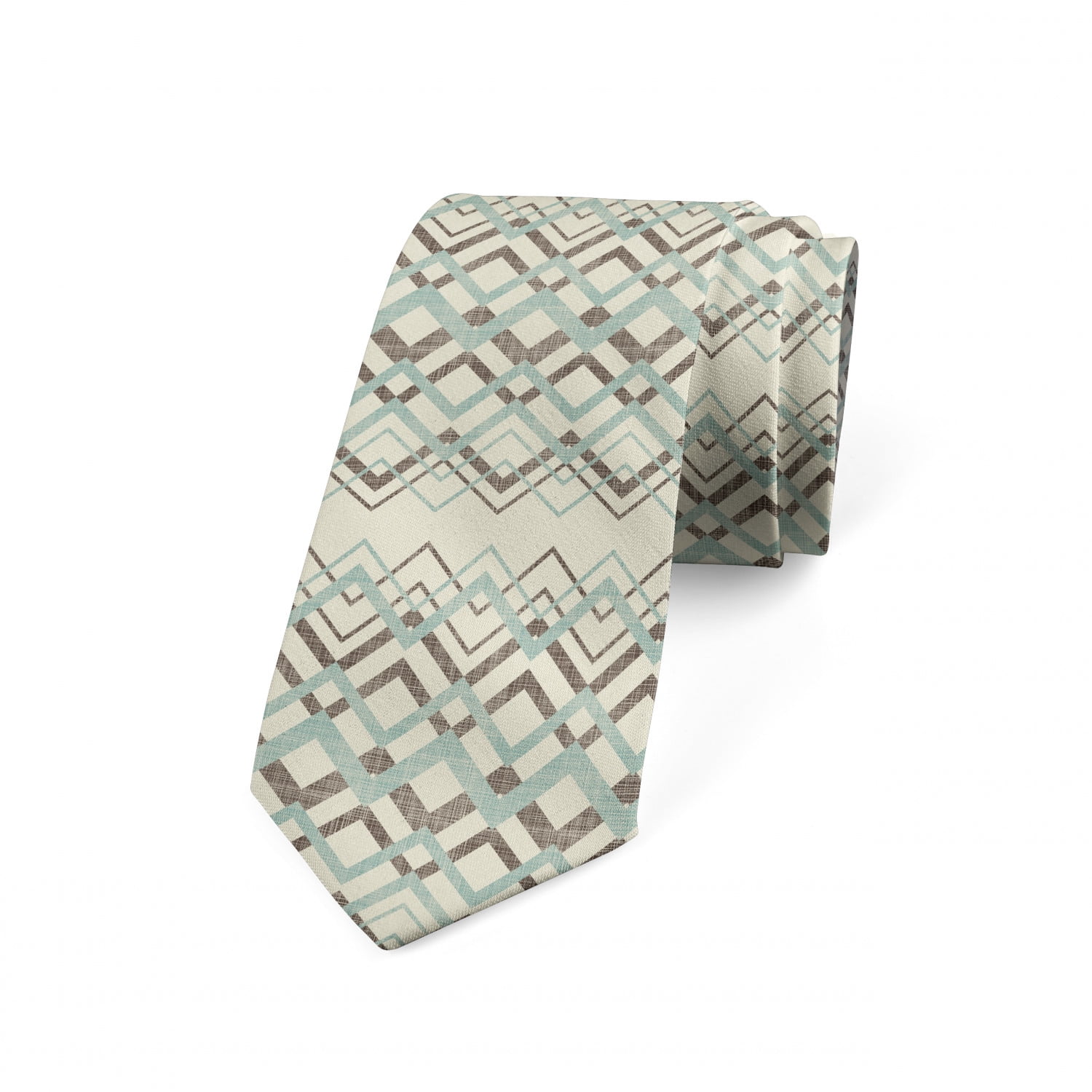 Ambesonne Necktie Pink Charcoal Grey and Grey 3.7 Scandinavian Floral Motif