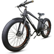 Nakto NAK- CRSB300 26 in. 300W Cruiser Fat Tire Mountain Ebike, Black