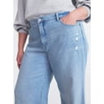 thumbnail image 4 of Scoop Women’s and Women’s Plus Baggy Wide Leg Jeans, Sizes 0-26, 4 of 4