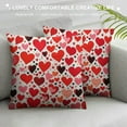 thumbnail image 3 of Heduofu Valentines Pillow Covers Red Pink Heart Decorative Cushion Cases Pillow Case Home Decor Cotton Square Pillowcase Inches for Couple,Mothers Day,Fathers Day White, 3 of 5