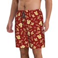 thumbnail image 2 of Zufioo Golden Squirrels Holiday for Men's Casual Beach Shorts, Sports Fitness Quick-drying Drawstring Shorts with Pockets for Home Wear-3X-Large, 2 of 6