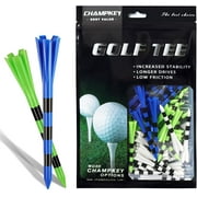 CHAMPKEY Premium 5 Prongs Golf Plastic Tees 75 Pack Mixed Color (3-1/4")