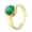 Gold Green, variant on Women's Round Gemstone Stainless Steel Ring Band Classic Daily Gem Jewelry for Engagement Wedding Gold Gray Size 12