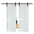 thumbnail image 4 of 30'' x 84'' Manufactured Wood Prefinished Double Sliding Barn Door with Installation Hardware Kit, 4 of 9