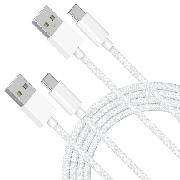 [ MFi Certified] Car Carplay Cable, 2 Pack Woven USB to USB C Car Charger Cord Compatible for iPhone 16/16 Plus/16 Pro/16 Pro Max/15/15 Plus/15 Pro/15 Pro Max, 6ft White