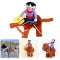 thumbnail image 1 of Pet Costume， Dog Costume Pet Suit Cowboy Style Dog Carrying Costume Dogs Riding Horses Transforming Into Figurines Cowboy Golden Haired Teddy Bears Personality Fu, 1 of 9