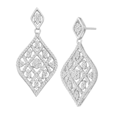 1 ct Diamond Argyle Drop Earrings in 14kt While Gold