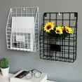thumbnail image 4 of Simple Wrought Iron Grid Magazine Rack, Home Wall Decoration Wall Storage Bookshelf, 4 of 6