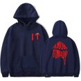 thumbnail image 1 of Mejor Belleza Tumbado Sudadera con capucha unisex de manga larga, ropa casual Azul oscuro L, 1 of 2