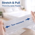 thumbnail image 5 of 2Pcs Disposable Clear Furniture Covers, Thickened Waterproof Dust Proof Bags, Heavy Duty Plastic Mattress Sofa Protectors, Moving & Renovation Supplies,Transparent Storage Covers for Tables Wardrobes, 5 of 7