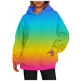 thumbnail image 2 of Mode Quotidienne Polyvalente Décontractée Sweat-Shirts Manches Longues Sweat-Shirt Dégradé Rose M, 2 of 5