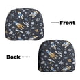 thumbnail image 6 of Kdxio Space Cars Pattern Print 2 Piece Car Head Rest Covers Set Auto Front/Rear Seats Headrest Cover Universal Fit Most Cars,Sedan, SUV, 6 of 9