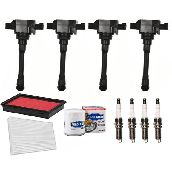 Direct Ignition Coil, Spark Plugs & Filters Fits 2013-2018 Nissan Sentra 1.8L