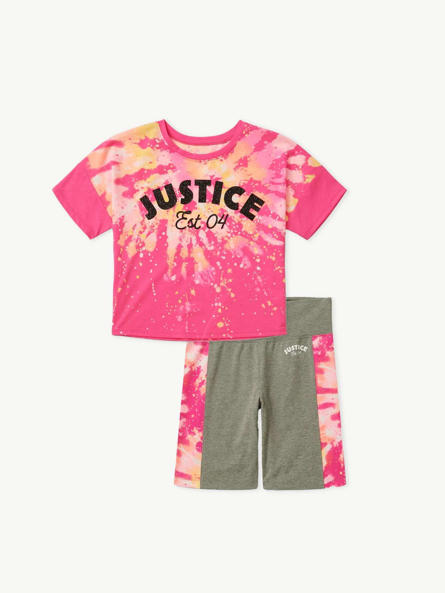 Justice Girls Collection X Shine Blocked 2-Piece Outfit Set, sizes XS-XLP 