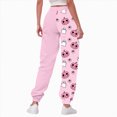 thumbnail image 6 of TOWED22 Women Halloween Sweatpants Cute Ghost Graphic Track Pants Drawstrings High Waisted Bottom Active Joggers with Pocket(Pink,XXL), 6 of 7