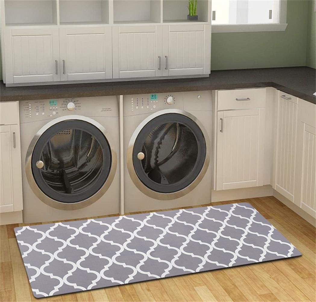 Non Slip Striped Washable Kitchen Utility Caravan Top Quality Runner And Door Mat Set 118cm x 57cm And 65cm x 48cm In Brown Rug