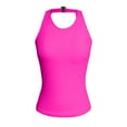 thumbnail image 5 of Women's High Neck Tankini Top - Padded Push Up, Deep Open Back, Elastic Tummy Control Fabric, 5 of 5