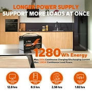 LiTime 12V 100Ah Lithium LiFePO4 Battery 1280Wh 4000-15000 Cycles for Marine Backup Power Solar