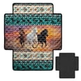 thumbnail image 2 of ZIATUBLES Running Horse Tribal Sunset Print Recliner Chair Cover, Quilted Polyester Anti-Slip Furniture Protector, Washable Pets Friendly Recliner Couch Slipcover for Living Room, 2 of 8