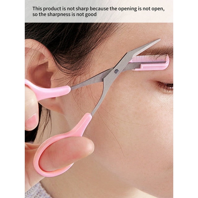 3pc Unisex Eyebrow Scissors Comb Auxiliary Eyebrow Comb Scissors For Women And Men Perfect Eyebrow Trimming Tool For Better Length Control