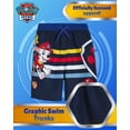 thumbnail image 3 of Nickelodeon Paw Patrol Boys Swim Trunks - Chase Marshall Rubble UPF50+ Quick Dry Boys Swim Shorts (2T-7), 3 of 5