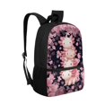 thumbnail image 2 of Uourmeti Multiple Pockets Backpack for Travel Daily Use, 17 Inch Adjustable Comfort Straps School Bag, Salamander Floral Pattern, 2 of 6