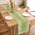 thumbnail image 3 of Table Runner 48 Inches Long for Kitchen Dining, Sage Green Leaves Dresser Scarf Farmhouse, Dining Table Decorations for Wedding/Parties, Summer Botanical Pastoral 13 x 48 In, 3 of 8