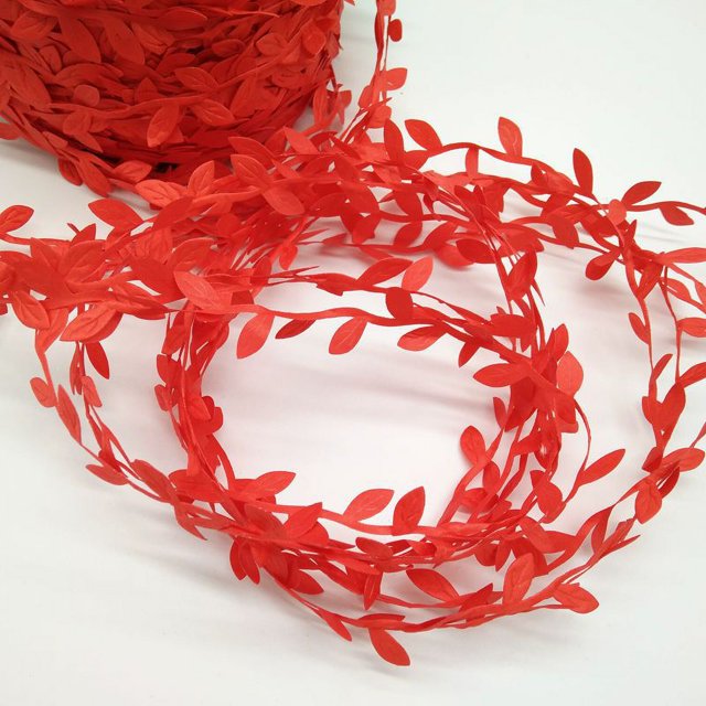 Hoja de ratán artificial hecha a mano, accesorios para tocados, hojas de tela de mimbre, hojas de vid de flores artificiales verdes