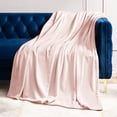 thumbnail image 2 of Blunique Fleece Blanket Solid Lightweight Flannel Fuzzy Cozy Soft, Twin XL 66x90 inches, Pink, 2 of 8