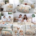thumbnail image 6 of Spring Floral Bedding 3 Piece Duvet Cover Set Twin Size, Watercolor Elegant Summer Botanical Rustic Soft Microfiber Comforter Cover with Zipper Closure & Pillowcases, FadeResistant Quilt Cover, 6 of 9