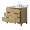 thumbnail image 3 of Vanity Art 36" Bathroom Vanity with Sink and Engineered Marble Top, Freestanding Storage Cabinet with 3 Drawers, 3 of 10