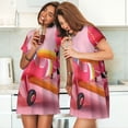 thumbnail image 4 of Lsque Colorful Cartoon Biplane Pattern Nightgowns for Women Sleep Shirts Short Sleeve Nightshirt Pullover Nightdress Soft Sleepwear Relaxed Fit Nightdress, 4 of 6