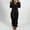 Black, variant on Women's Fleece Warm Hooded Jumpsuit Sherpa Fuzzy Pajamas Long Sleeve Cute Cat Onesie Winter Warm Rompers Sleepwear