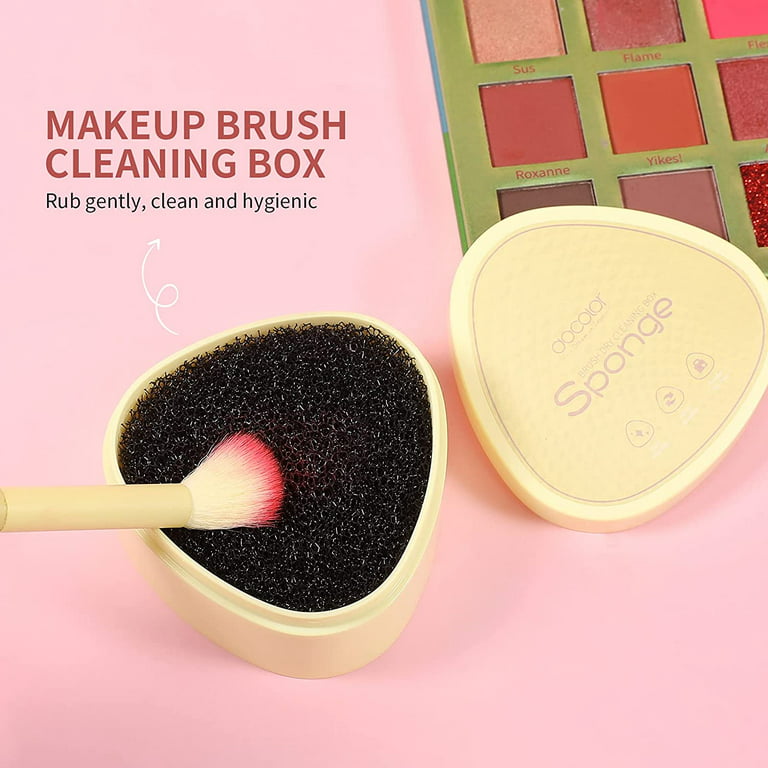 Docolor Makeup Brushes Cleaner Set, Solid Soap Cleanser Makeup Brush  Shampoo with Color Removal Sponge Easy to Clean Blenders Brushes Shampoo  Removes Shadow Color 