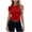 Red【1】, variant on Naotn Womens Basic-fit T-shirts Summer Casual Stretchy Slim Fit Short Sleeve Workout Crop Tops Trendy Solid Color Tee