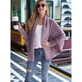 thumbnail image 6 of Women'S - Batwing Cable Knitted Slouchy Oversized Wrap Cardigan Sweater  One Size, 6 of 9