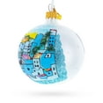 thumbnail image 3 of Blue City Chefchaouen, Morocco Glass Ball Christmas Ornament 3.25 Inches, 3 of 6