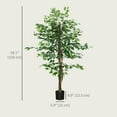 thumbnail image 3 of HOMCOM 5ft Artificial Trees Ficus, Decorative Fake Plant for Home Decor, 3 of 10