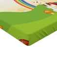 thumbnail image 2 of Ambesonne Rainbow Fitted Sheet, Bunny Easter Egg, Full Size, Multicolor, 2 of 3