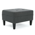 thumbnail image 3 of Noble House Sofija Fabric Tufted Ottoman, Dark Grey, 3 of 12
