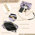 thumbnail image 3 of FORMRS Women Crossbody Purse with Chain Strap Vegan Leather Shoulder Handbag, Light Purple Halloween Black Cat, 3 of 7